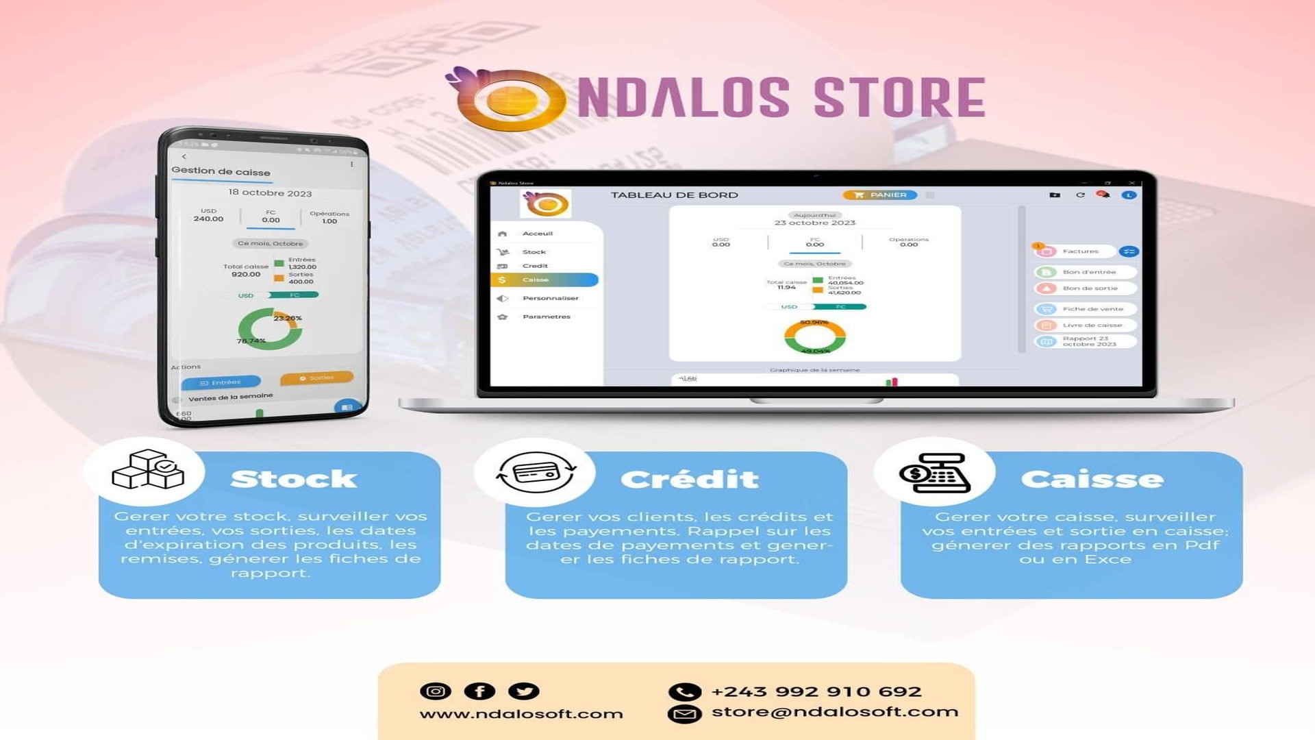 NDALOS – Solutions de gestion commerciale